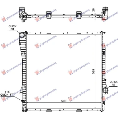HLADNJAK MOTORA 3.0 BENZIN/DIZEL (AUTO) (59x60x2.4) (NRF)
