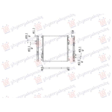 HLADNJAK MOTORA 3.0 BENZIN/HIBRID - 3.0 DIZEL/HIBRID (AUTO) (625x663x36)