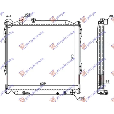 HLADNJAK MOTORA 3.0 DIZEL (AUTO) (575x640x26) (KOYO)