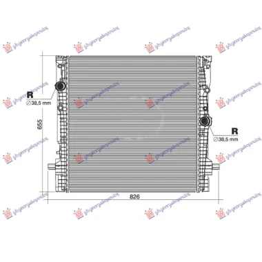 HLADNJAK MOTORA 3.0 HYBRID/BENZIN (625x619x32) (NRF)