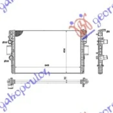 HLADNJAK MOTORA 3.0 T.D (+/-AC) (65x45x32) (VALEO)