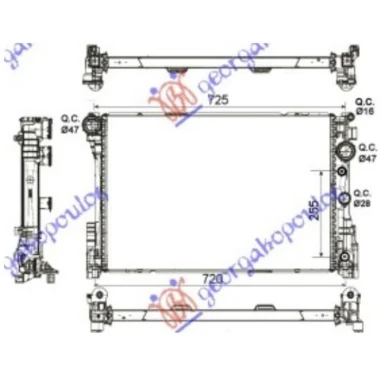 HLADNJAK MOTORA 3.0/3.5 BENZIN - 2.1/2.2/3.0 CDI DIZEL (MAN/AUTO) (640x430) (NRF)