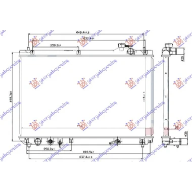 HLADNJAK MOTORA 3.0BEN AUTO (450x730x26)