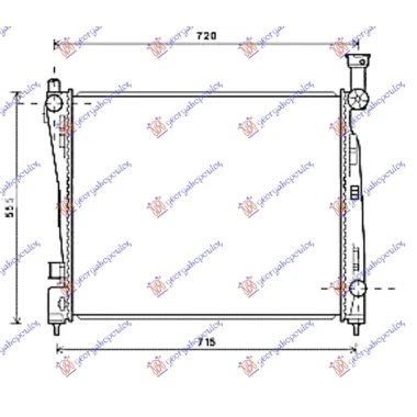HLADNJAK MOTORA 3.6 i 24V VVT (AUTO) (63.7x51.5x16) (KOYO)