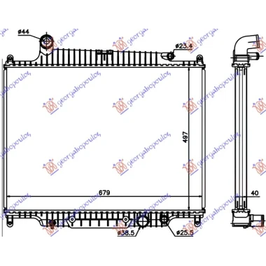 HLADNJAK MOTORA 3.6 TD DIZEL (AUTO) (495x680) (NISSENS)