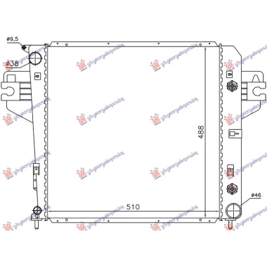 HLADNJAK MOTORA 3.7 V6 BENZIN (MANUAL) (+/-AC) (50.5x50.8)