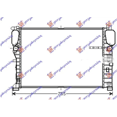 HLADNJAK MOTORA 5.5/6.2 BENZIN - 3.2/4.0 DIZEL (MAN/AUTO) (+/-AC) (640x459) (NISSENS)