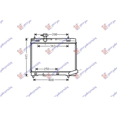 HLADNJAK MOTORA BENZIN 1.33VVT-I (73/74KW) (350x480) 09-11 (VALEO)
