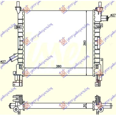 HLADNJAK MOTORA BENZIN +A/C (38x36)
