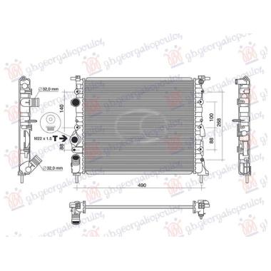 HLADNJAK MOTORA BENZIN (-AC) (430x380) BEZ PUMPE (NRF)