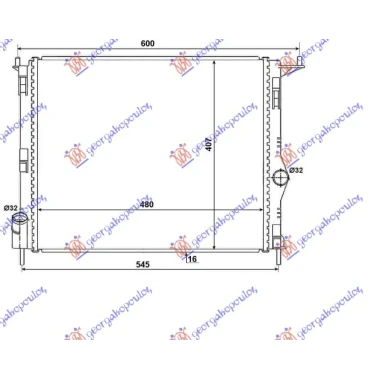HLADNJAK MOTORA BENZIN -A/C (47.7x40.6)
