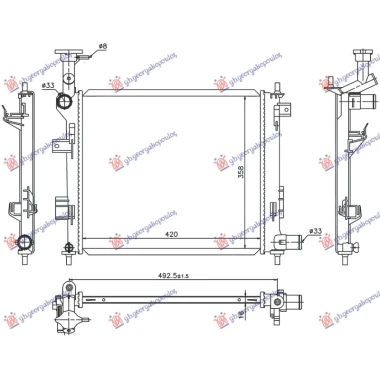 HLADNJAK MOTORA BENZIN (MAN) (42x37) (NRF)
