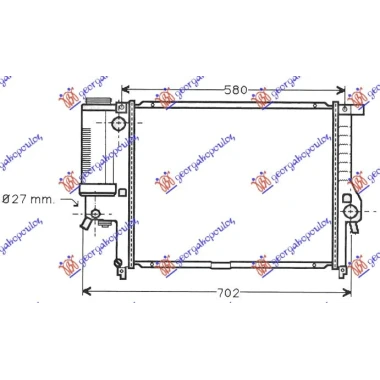 HLADNJAK MOTORA BENZIN (MANUAL/AUTOMATIC) (+AC) (520x440) (NRF)