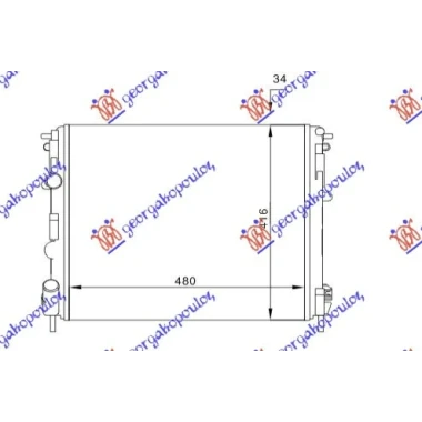 HLADNJAK MOTORA BENZIN/DIZEL (48x41) BEZ PUMPE (NISSENS)