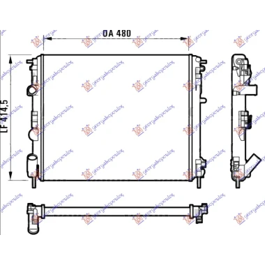 HLADNJAK MOTORA BENZIN/DIZEL (48x41) BEZ PUMPE SA CEVI (VALEO)