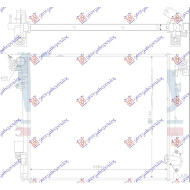 HLADNJAK MOTORA BENZIN/DIZEL (560x500x27) (KOYO)