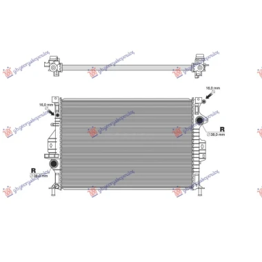 HLADNJAK MOTORA BENZIN/DIZEL (650x410x26) (TIP CALSONIC) (KOYO)