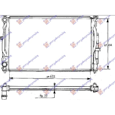 HLADNJAK MOTORA BENZIN/DIZEL (-AC) (630x420) (NRF)
