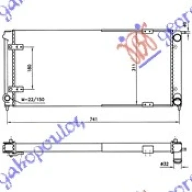 HLADNJAK MOTORA BENZIN/DIZEL (+AC) (675x320x34) (NRF)