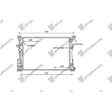 HLADNJAK MOTORA BENZIN/DIZEL (AUTO) (640x430x26) (VALEO)