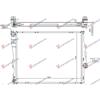 HLADNJAK MOTORA BENZIN/DIZEL (MAN/AUTO) (580x450x26) (LEMLJEN SPOJ) (VALEO)