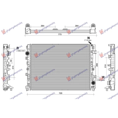 HLADNJAK MOTORA BENZIN/DIZEL (MAN/AUTO) (640x440x26) (NRF)