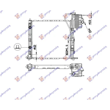 HLADNJAK MOTORA BENZIN/DIZEL (MAN/AUTO) (+AC) (57x56) (NISSENS)