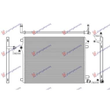 HLADNJAK MOTORA DODATNI 1.5/2.0 BENZIN/HIBRID - 2.0 DIZEL/HIBRID (634x470) (NRF)