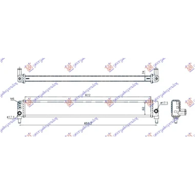 HLADNJAK MOTORA DODATNI 1.8 (600x62x24) (NRF)