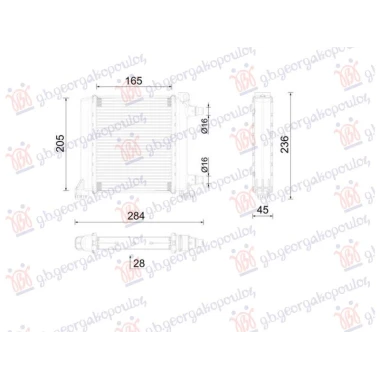 HLADNJAK MOTORA DODATNI 2.0 BENZIN (MAN/AUTO) (200x165x26) (NISSENS)