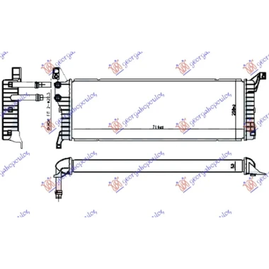 HLADNJAK MOTORA DODATNI 2.0 TDi (110/150KW) DIZEL (715x245x50) (NRF)