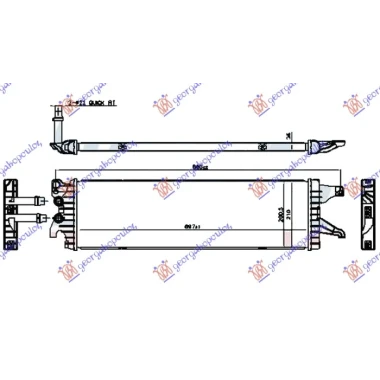 HLADNJAK MOTORA DODATNI 2.0 TDi (62/75KW) DIZEL (695x210x26) (VALEO)