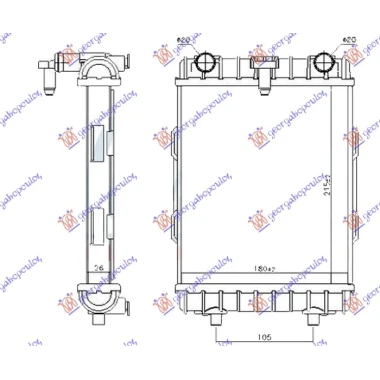 HLADNJAK MOTORA DODATNI 2.0 TFSi S3 BENZIN (215x180x26) (NRF)
