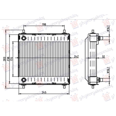 HLADNJAK MOTORA DODATNI 2.0/3.0/4.4 BENZIN (180x240) (NRF)