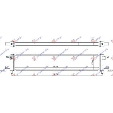HLADNJAK MOTORA DODATNI 2.5 HIBRID (NX300H) (600x75x22) (NISSENS)