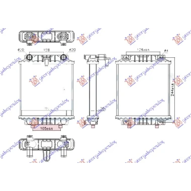 HLADNJAK MOTORA DODATNI 3.0-S6/4.0 TFSI BENZIN - 3.0 DIZEL (MAN/AUTO) (195x190) (NISSENS)