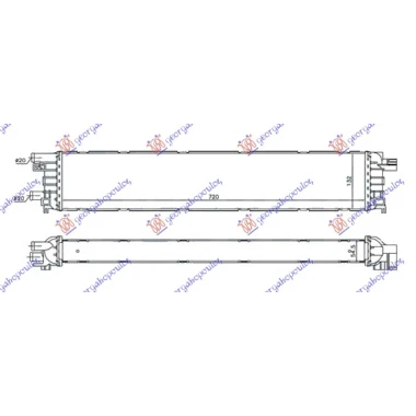 HLADNJAK MOTORA DODATNI 3.0 TFSI/S4 BENZIN - 2.0 TDi DIZEL (720x132x55) (NRF)