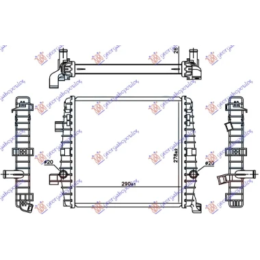 HLADNJAK MOTORA DODATNI 3.0 TSI HIBRID (AUTO) (29x27.8x2.6) (NISSENS)