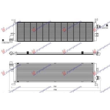 HLADNJAK MOTORA DODATNI 3.0/4.0 BENZIN HIBRID - 3.0/4.0 DIZEL HIBRID (650x150)