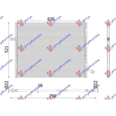 HLADNJAK MOTORA DODATNI 3.0/4.7/5.5/6.0 BEN - 3.0/3.5 BEN/HIB - 2.2 DIZ/HIB - 3.0 DIZ (AUTO) (635x509) (NRF)