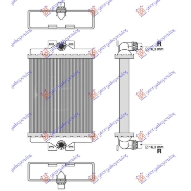 HLADNJAK MOTORA DODATNI BENZIN/DIZEL (185x156x26) (NRF)