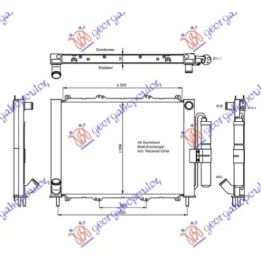 HLADNJAK MOTORA I KLIME (51x38x3.8) (NRF)