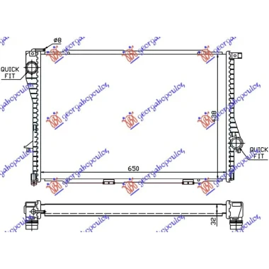HLADNJAK MOTORA MAN/AUT+/-A/C (65x43.8)