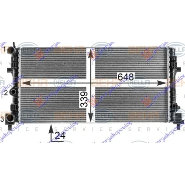 HLADNJAK MOTORA SVI MODELI (-AC) (430x410) (SA VENTILATOROM) (MARELLI)