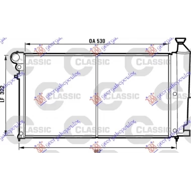 HLADNJAK MOTORA XN/XR (53x32) RALLY (VALEO CLASSIC)