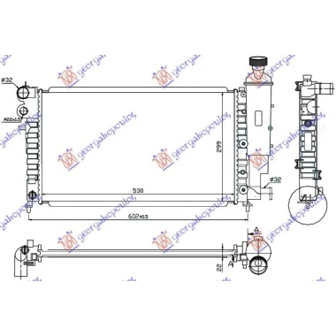 HLADNJAK MOTORA XN/XR RALLY (53x32) (NRF)