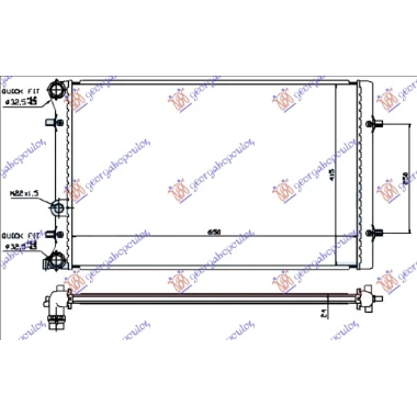 HLADNJAK MOTORA ZA SVE MODELE BENZIN/DIZEL (MANUAL/AUTOMATIC) (+/-AC) (65x41.5) (NISSENS)