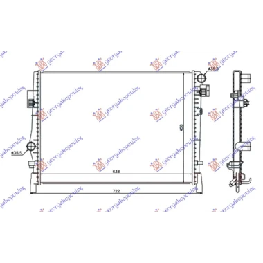 HLADNJAK MOTORA ZA SVE MODELSE BENZIN/DIZEL (638x458x16) (VALEO)