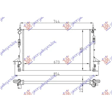 HLADNJAK MOTORA ZA SVE MODELSE BENZIN/DIZEL (+/-AC) (69x42) -07 (VALEO)