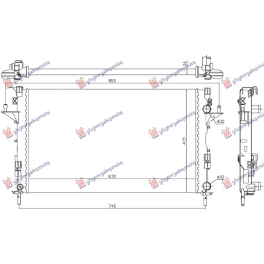 HLADNJAK MOTORA ZA SVE MODELSE BENZIN/DIZEL (+/-AC) (69x42) -2007 (NRF)